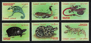 Сьерра-Леоне, 2001, Рептилии, 6 марок